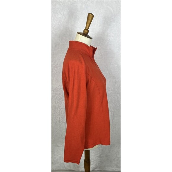 L.L. Bean Women's 1/4 Zip Fleece Pullover Top Activewear Orange Size Small - Picture 6 of 8